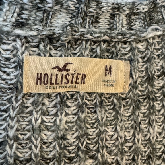 Hollister Cozy Heather Gray Knit Cardigan - Picture 3 of 7